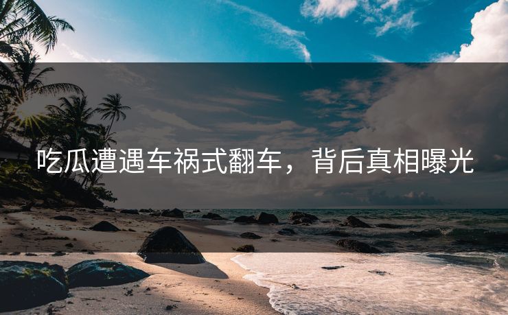 吃瓜遭遇车祸式翻车，背后真相曝光